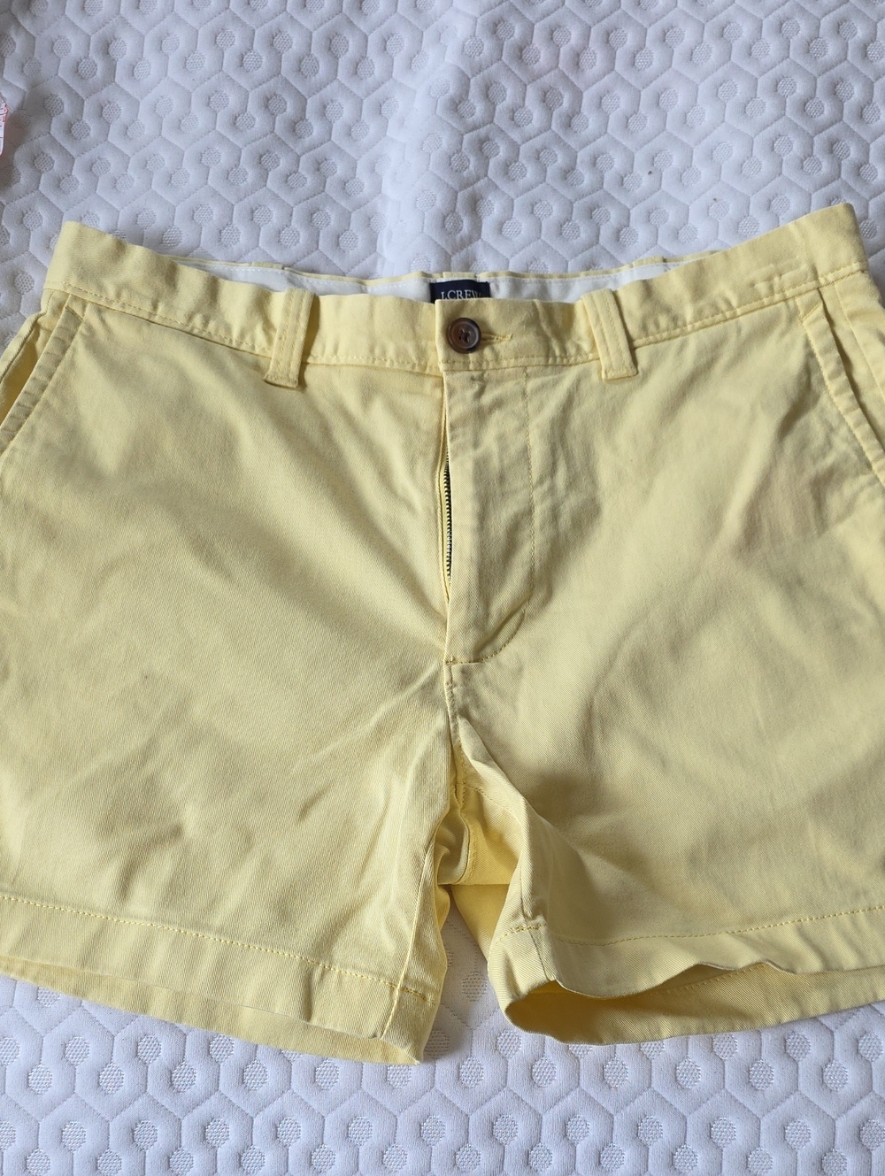 Men's Yellow J Crew Size 32 Shorts 5 In Inseam